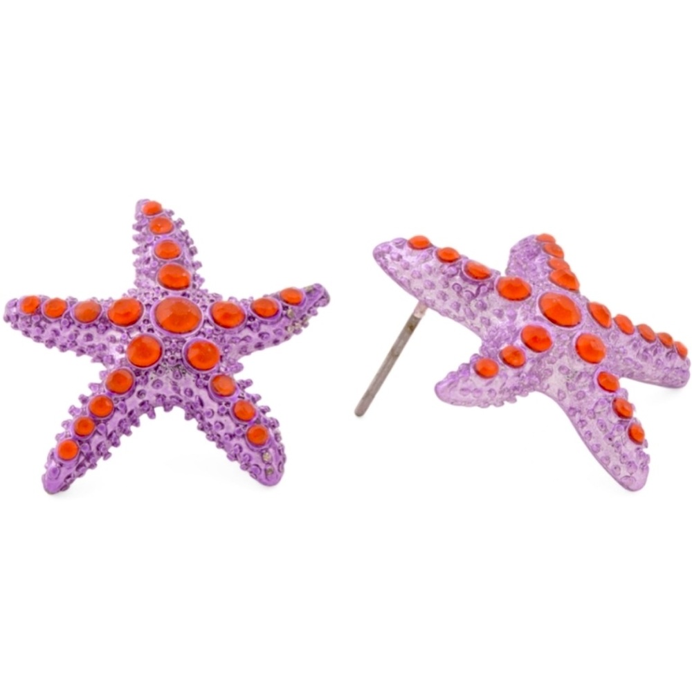 New Betsey Johnson MERMAID JEWELS STARFISH STUDS